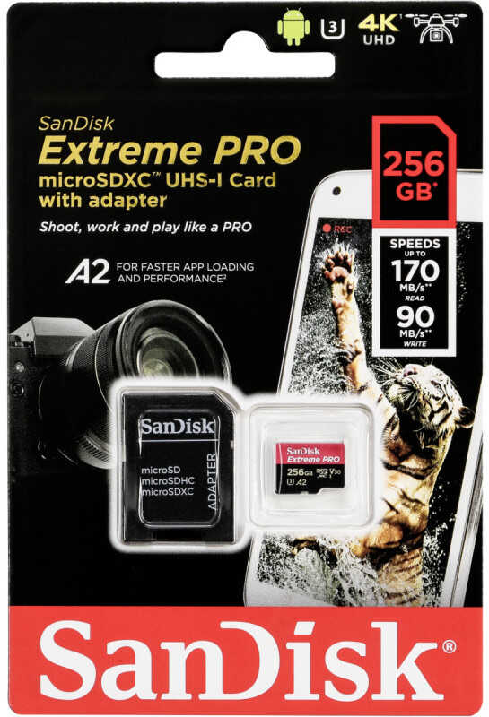 Sandısk Extreme Pro Sdxc 256gb 170mb/s A2 Mıcro Sd Kart